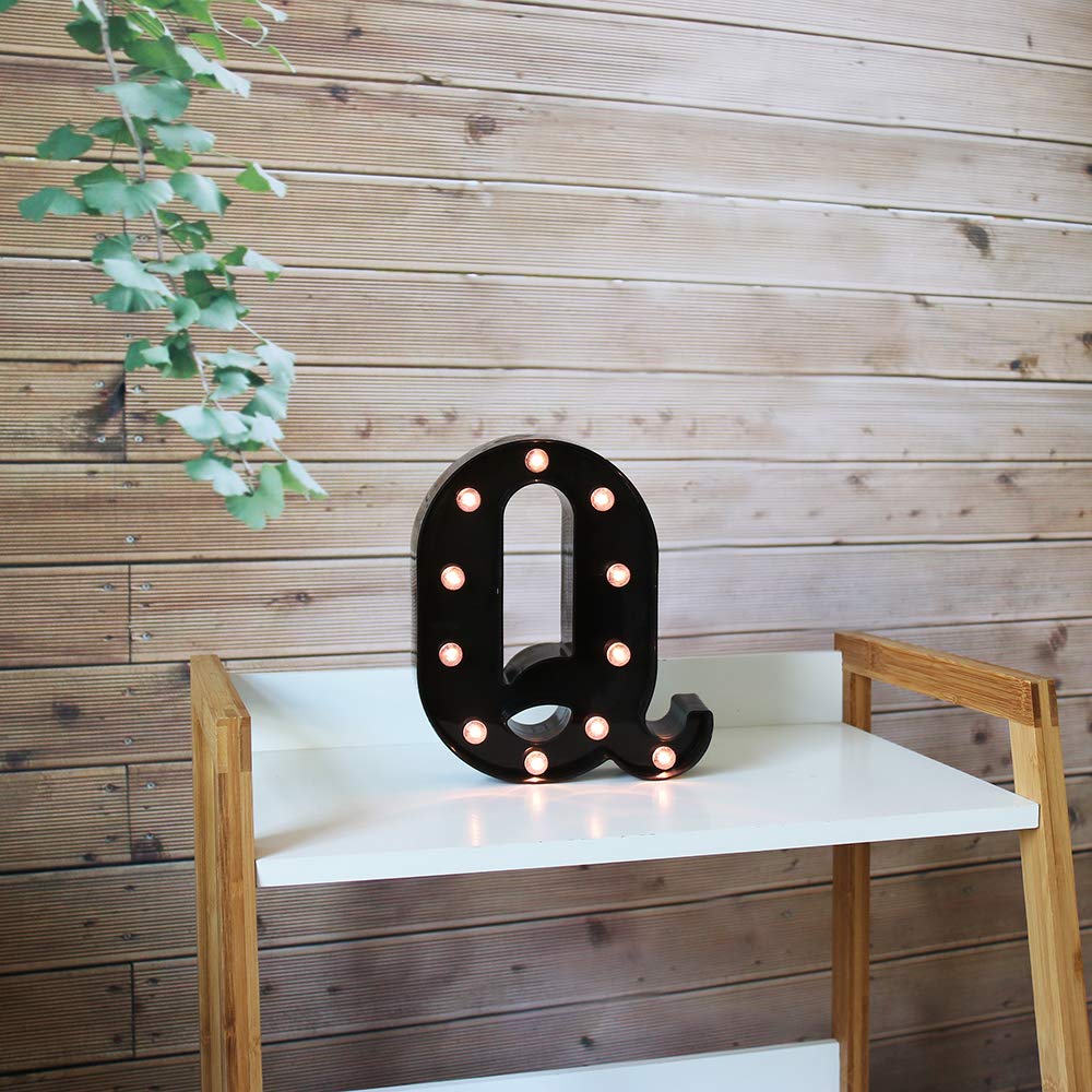 OYCBUZO Light Up Black Alphabet Marquee Letters Sign LED Marquee Number Lights Sign for Night Light Home Bar Christmas Lamp Birt